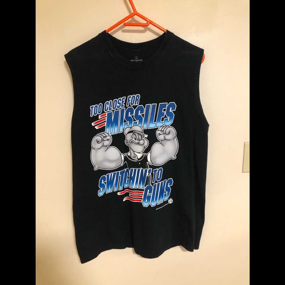 Popeyes Nutrition Black Tank Top